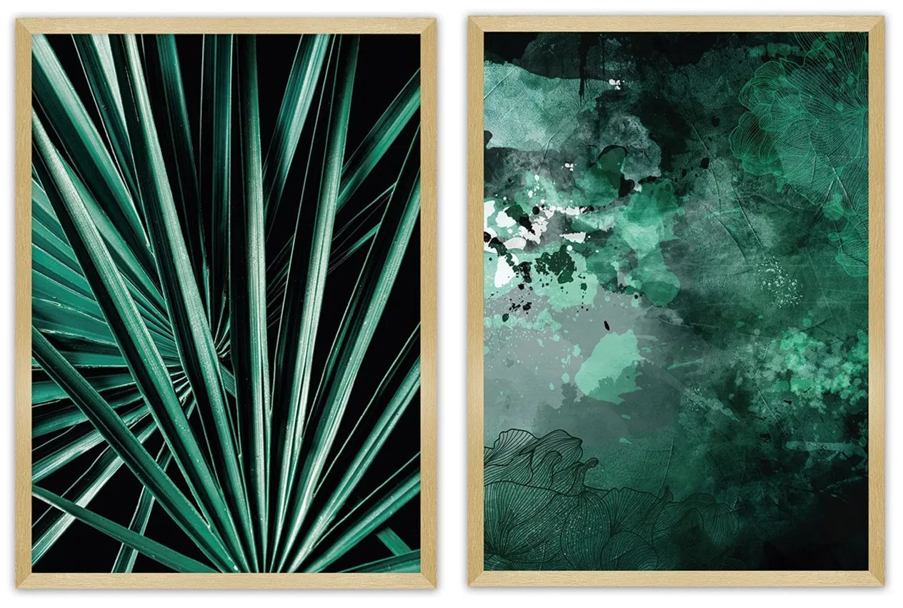 Súbor obrazov Greenery 2 ks