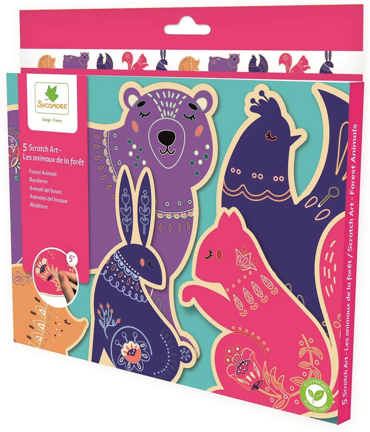 Scratch Art - vyškrabávanie - lesné zvieratká
