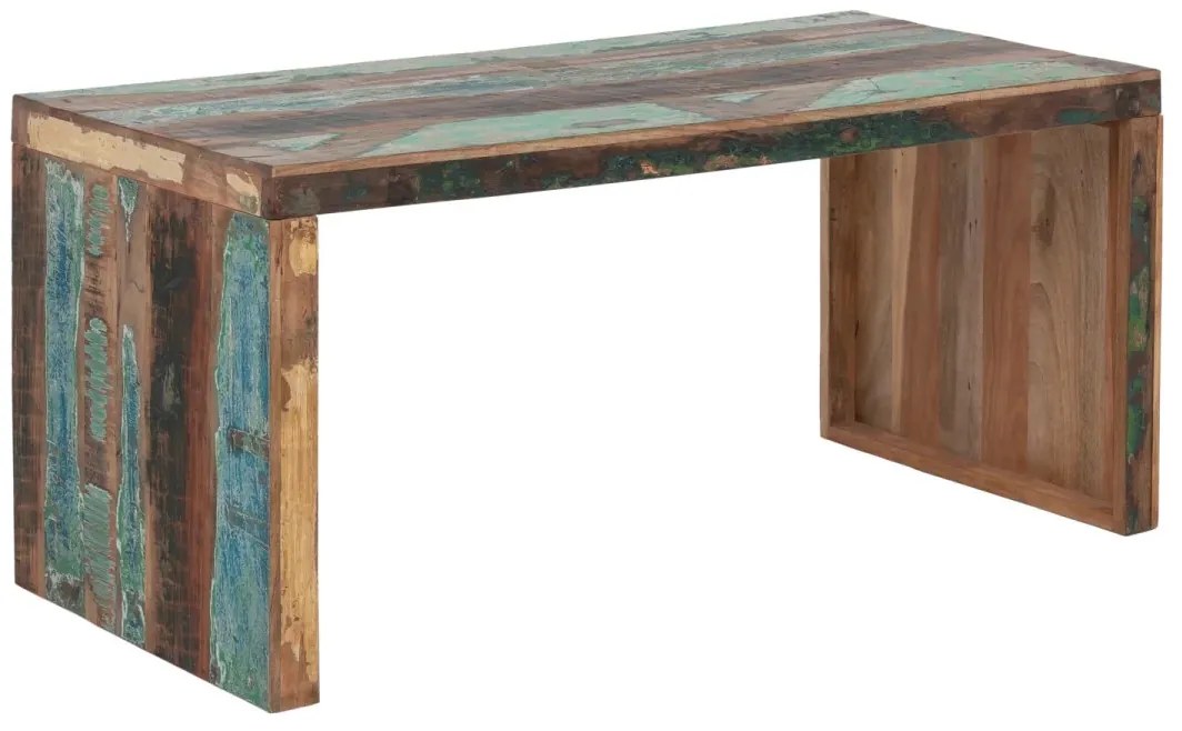 furniture-nabytek.cz - Masívny písací stôl Hankey z recyklovaného dreva, lakovaný, viacfarebný – 160×70×75 cm