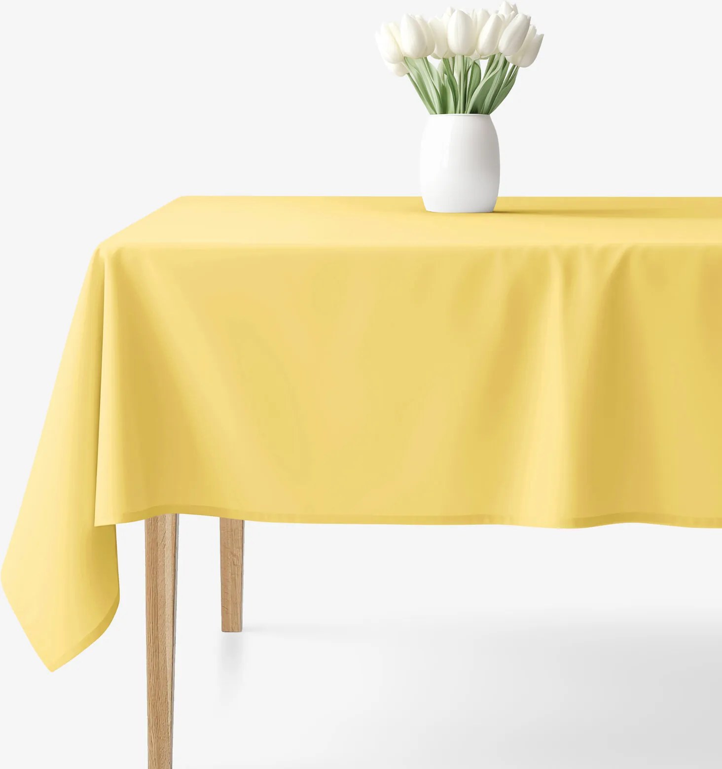 Goldea hranatý obrus 100% bavlnené plátno - žltý 120 x 120 cm