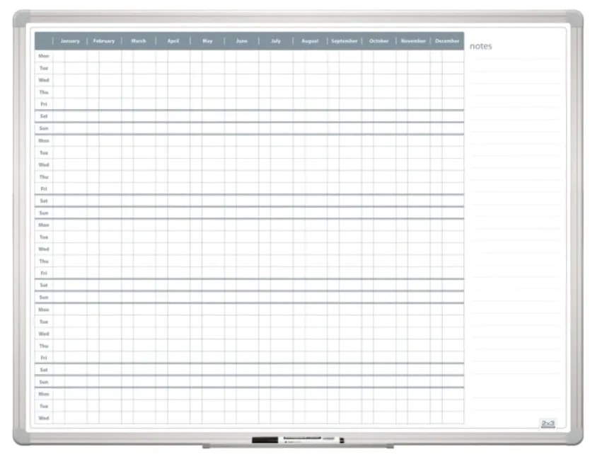 Toptabule.sk Ročná plánovacia tabuľa 120x90 cm