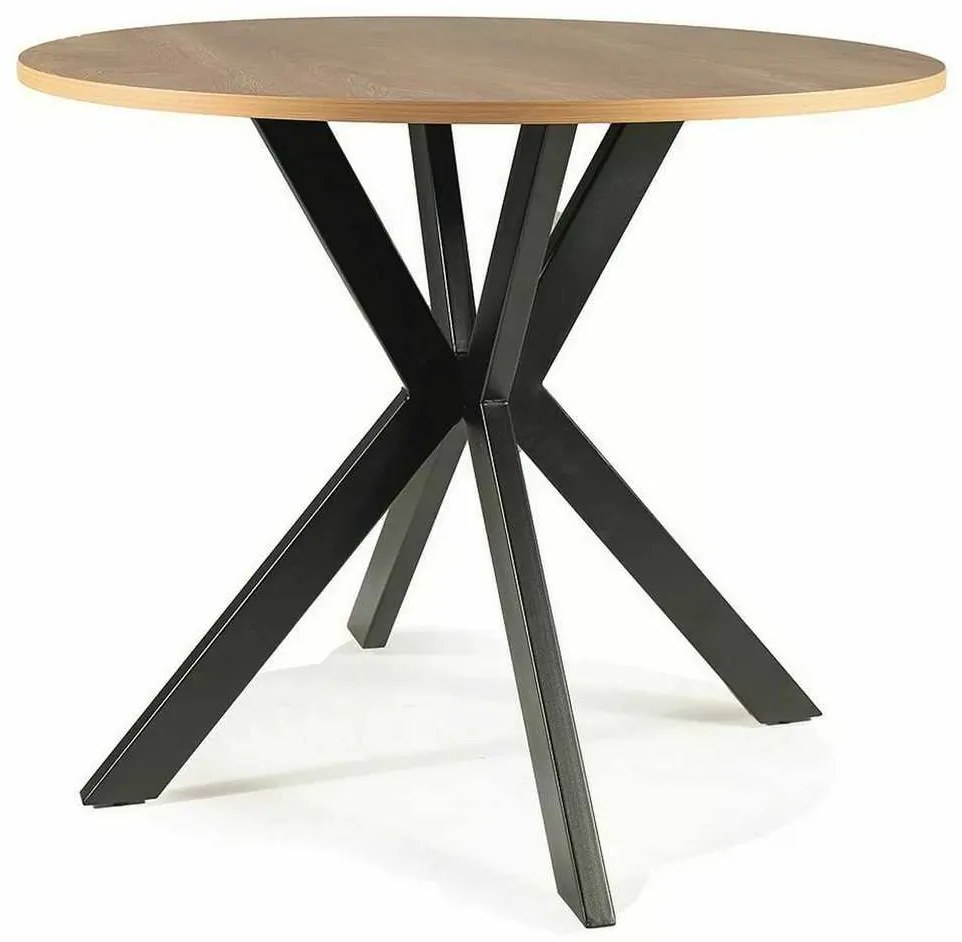 Jedálenský stôl Talia II, dub / čierna