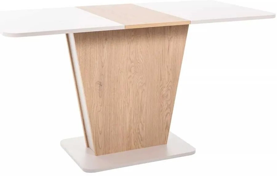 Jedálenský stôl Calipso, krémová / dub cremona