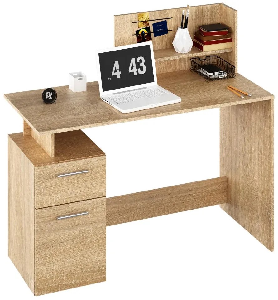 PC stolík Potentes (dub sonoma). Vlastná spoľahlivá doprava až k Vám domov. 1119405