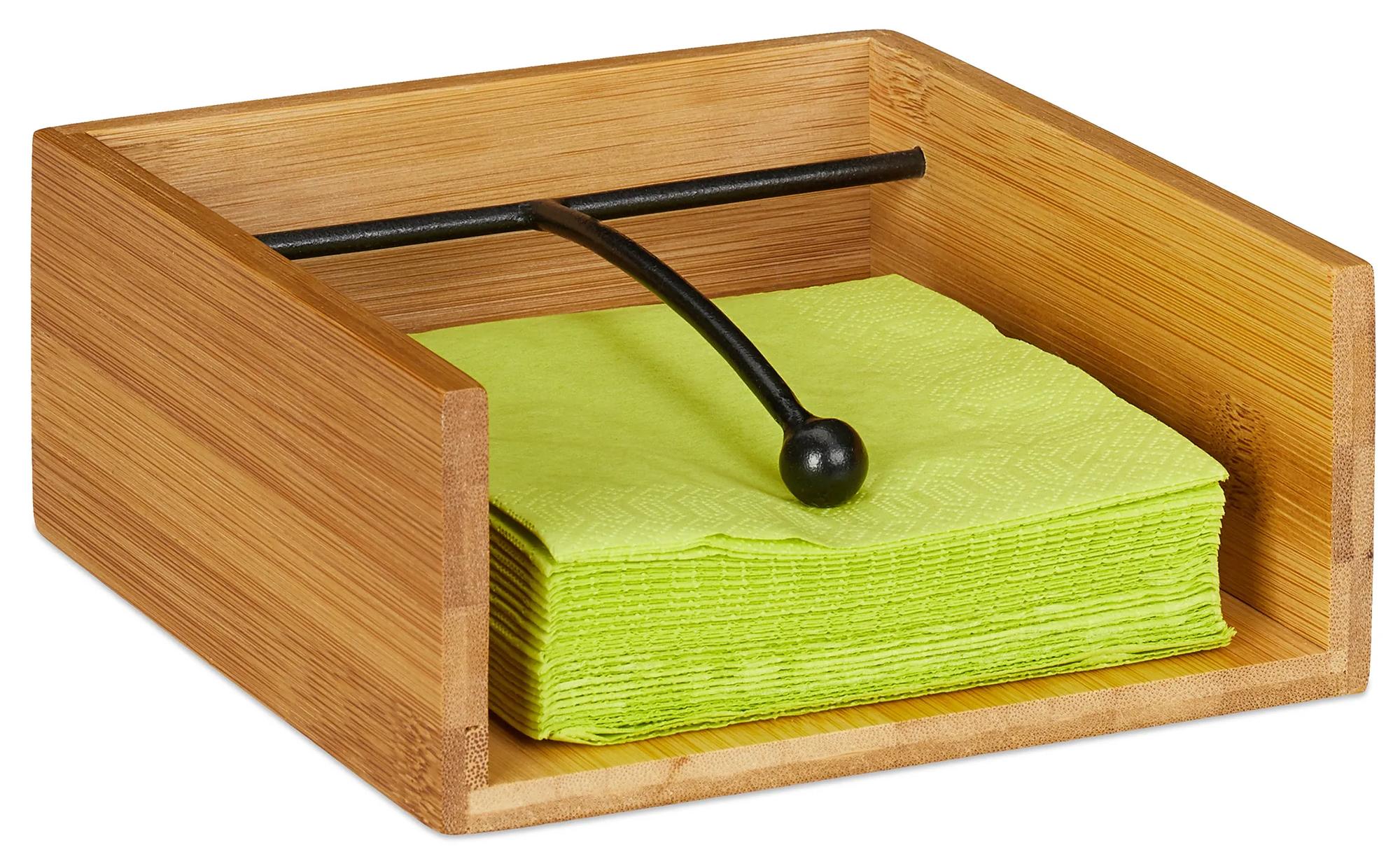 Bambusový držiak na servítky s ťažítkom, RD2774