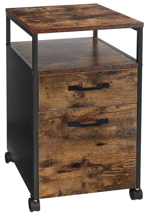 VASAGLE Kartotéka s 2 zásuvkami OFC71X