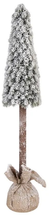 Vianočné dekorácie ihličnatý stromček v jute - Ø 19*97 cm
