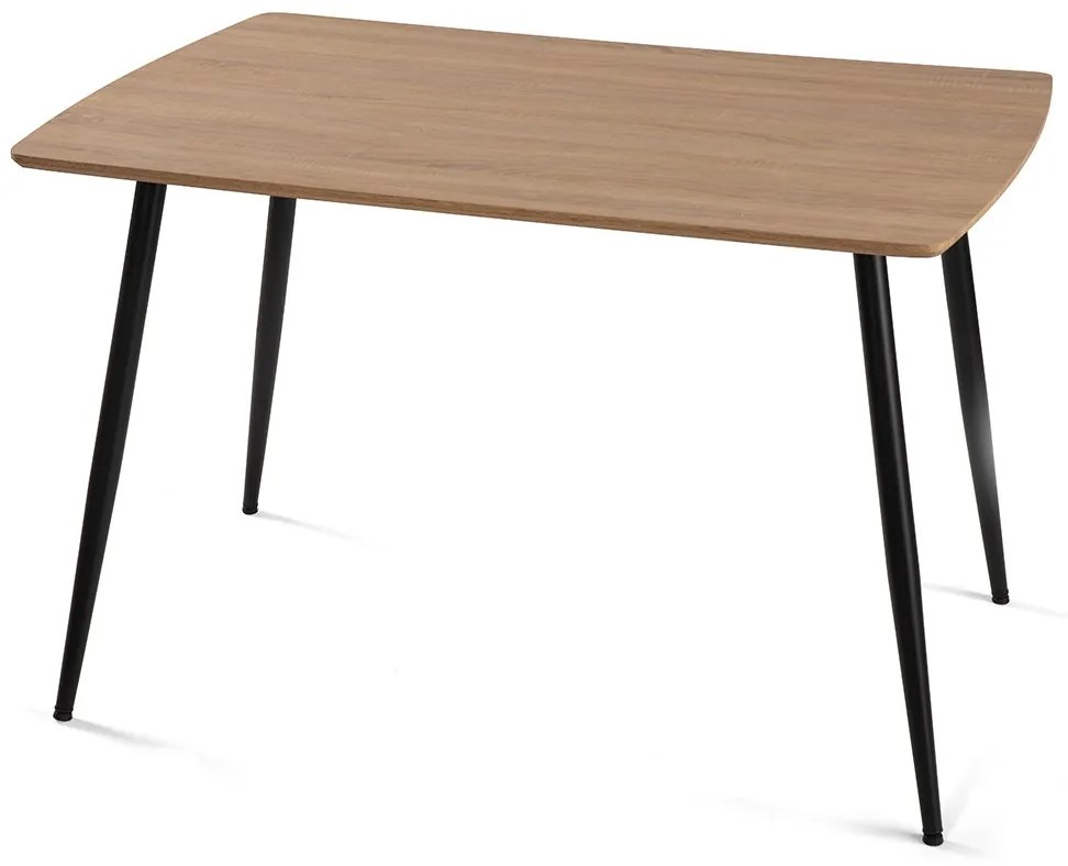 Noela Jedálenský stôl prírodný dekor s čiernou podnožou VILIS 120