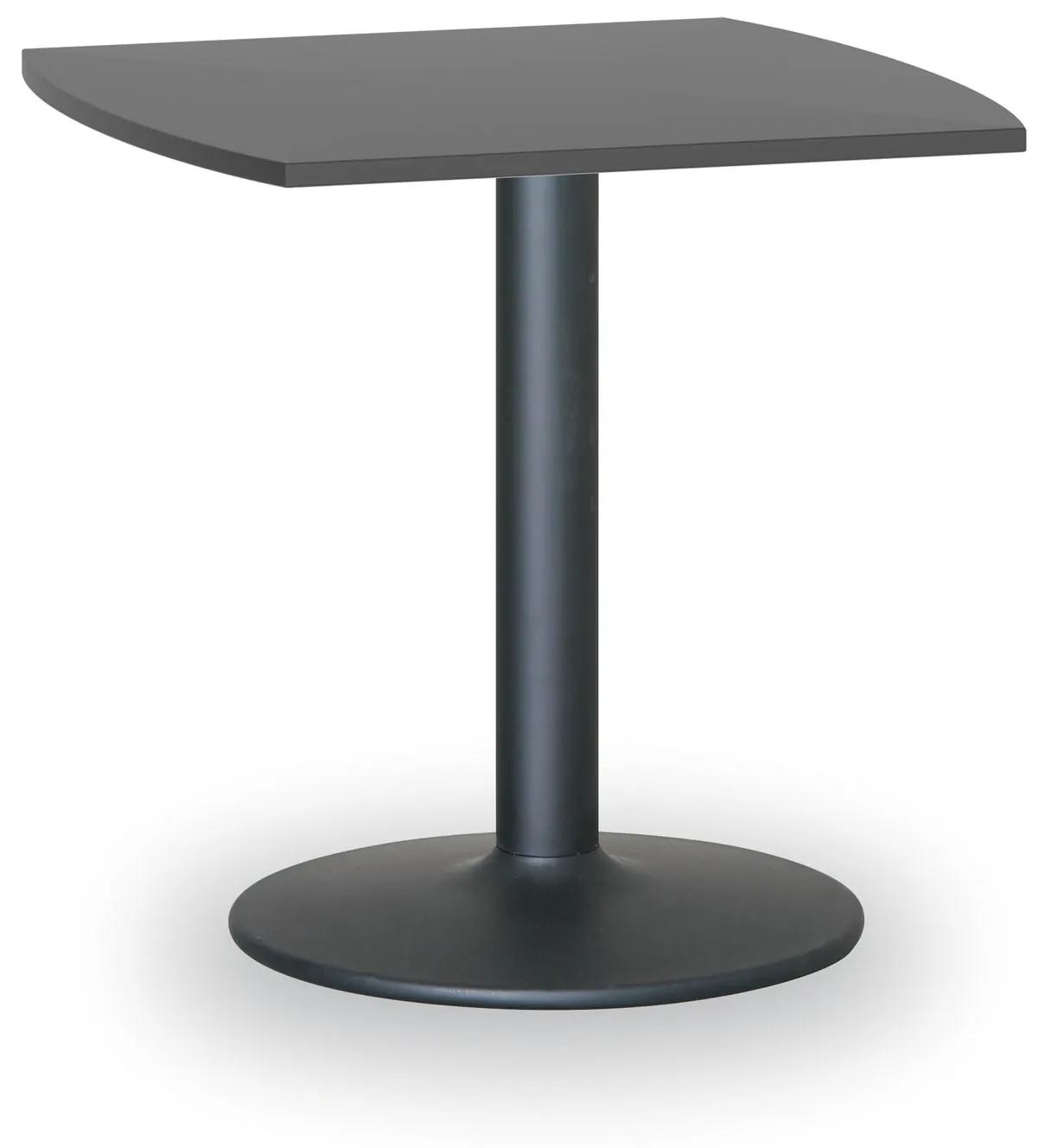Konferenčný stolík ZEUS II, 660x660 mm, čierna podnož, doska grafit