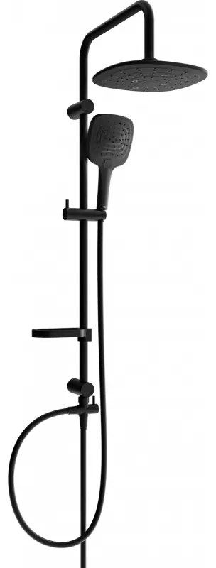 Mexen sprchový set X17 s hornou hlavicou 24cm, čierna, 798171791-70