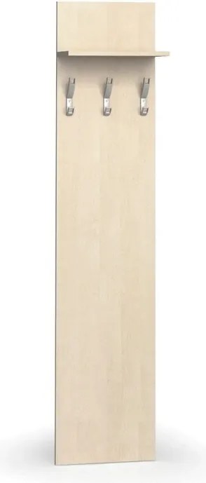 Vešiaková stena PRIMO WOOD, 3 háčiky, polica, roky zvisle, breza