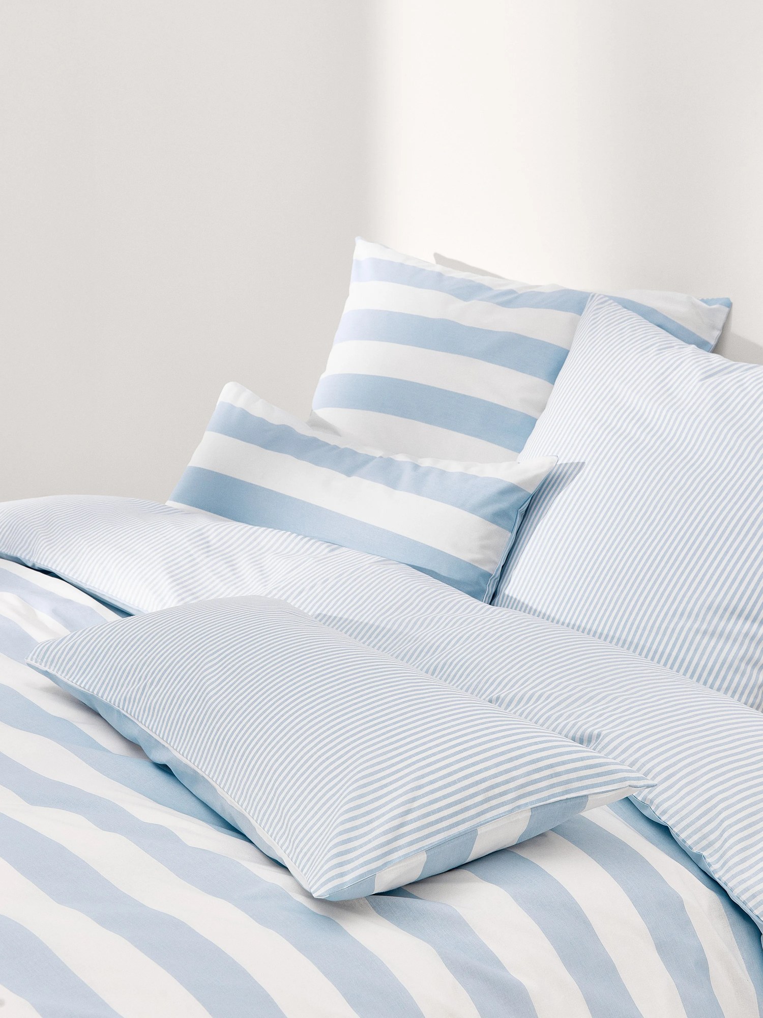 Pruhovaná obojstranná obliečka na paplón z bavlny Lorena