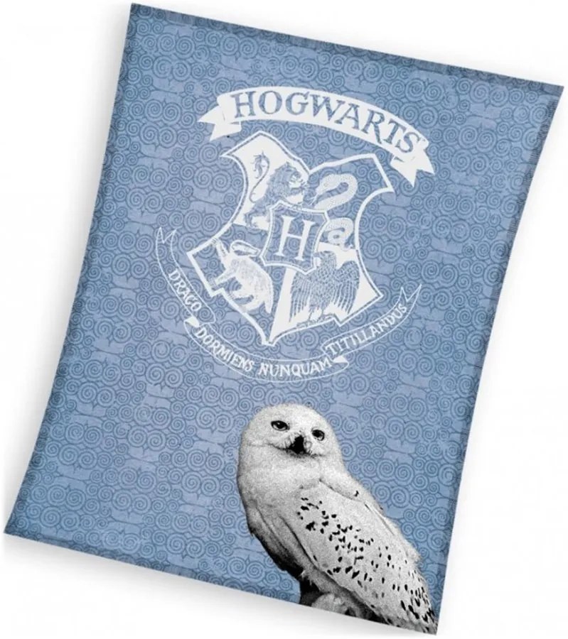 Coral fleece deka Harry Potter - motív sova Hedviga - 130 x 170 cm