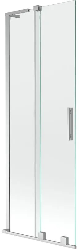 Mexen Velar L, 2-krídlová posuvná vaňová zástena 70 x 150 cm, 8mm číre sklo, chrómový profil, 896-070-003-01-01