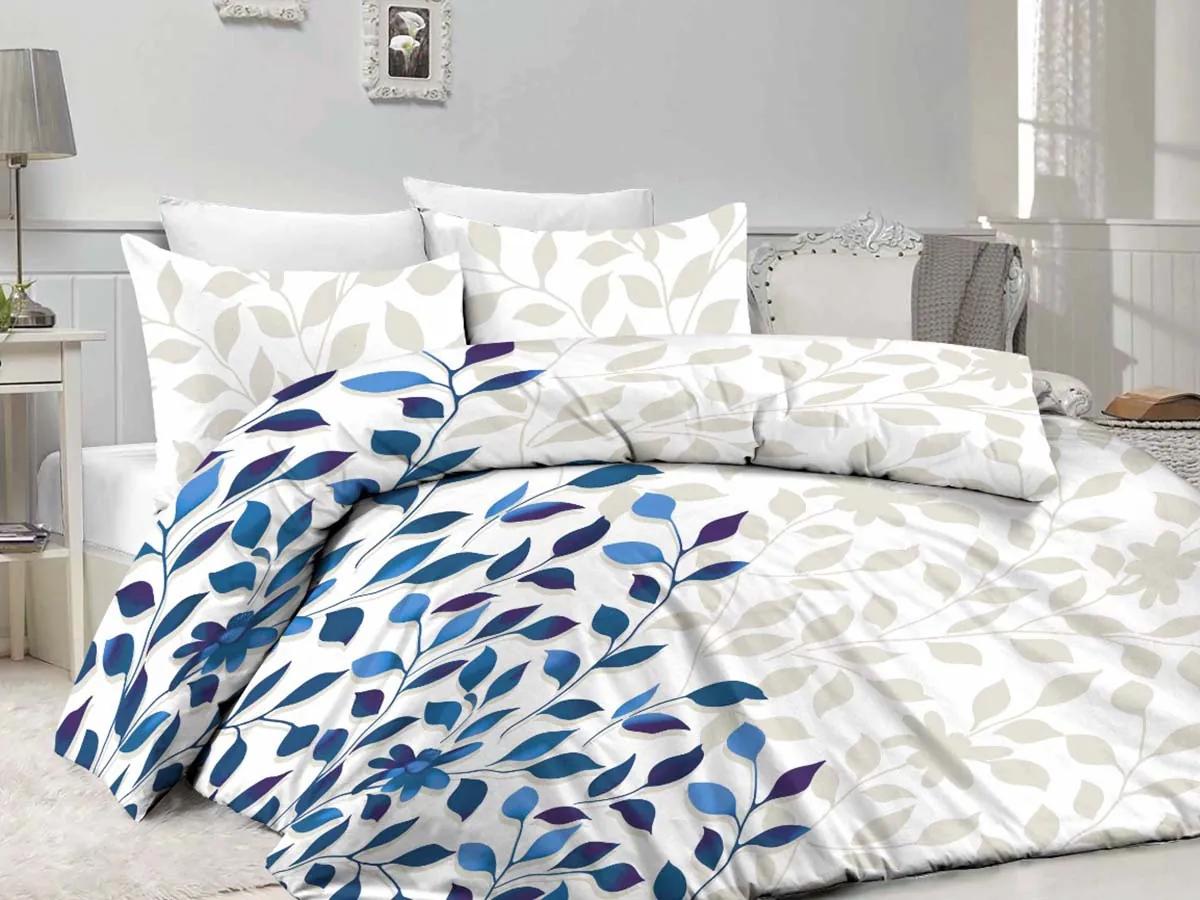 XPOSE® Bavlnené obliečky IVANKA na dve postele - modré