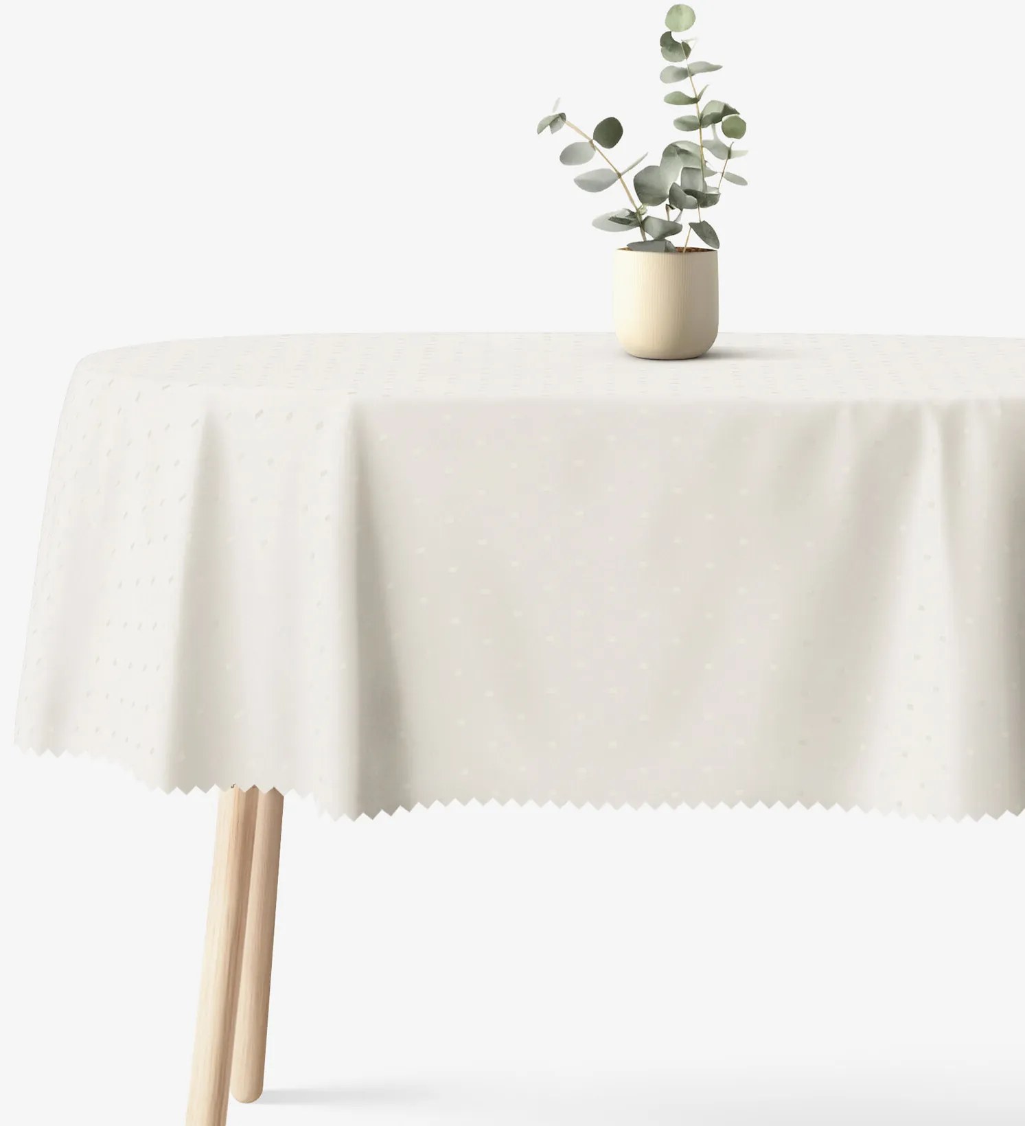 Goldea sviatočný oválny teflónový obrus - smotanový s lesklými obdĺžnikmi 120 x 200 cm