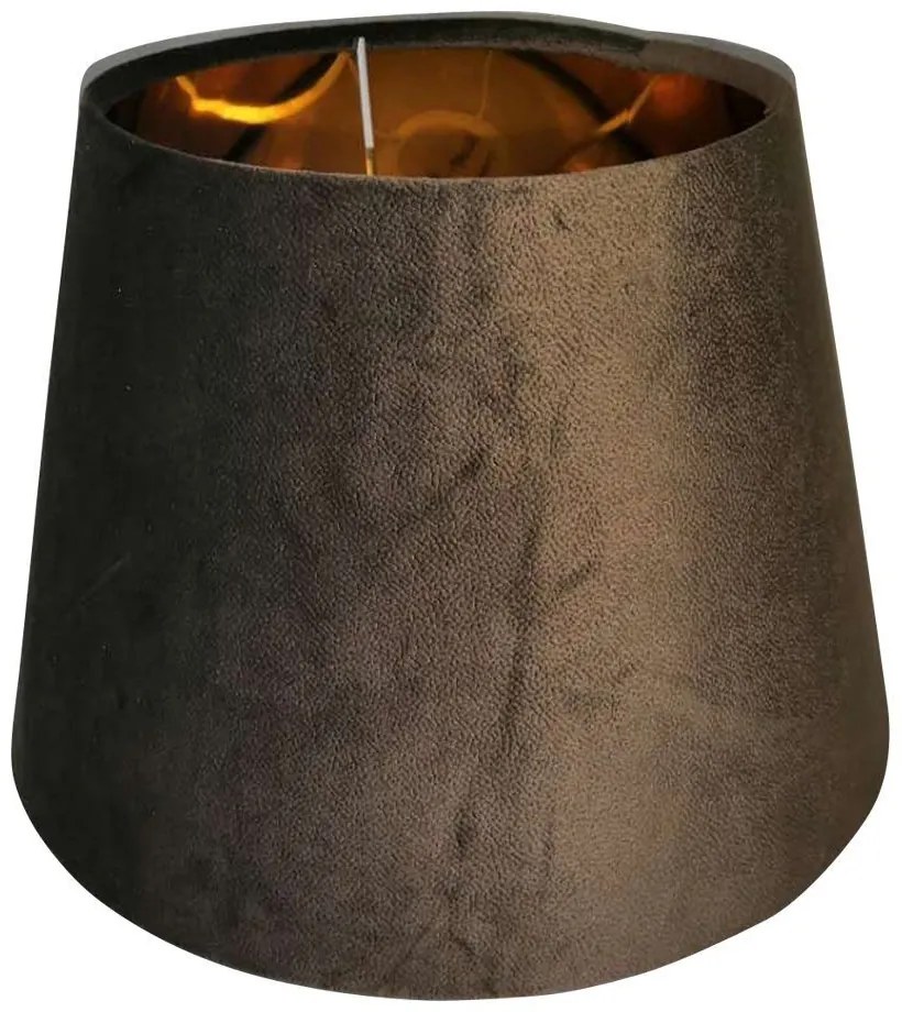 Tmavo hnedé semišové tienidlo Coraline - 20*30*21cm