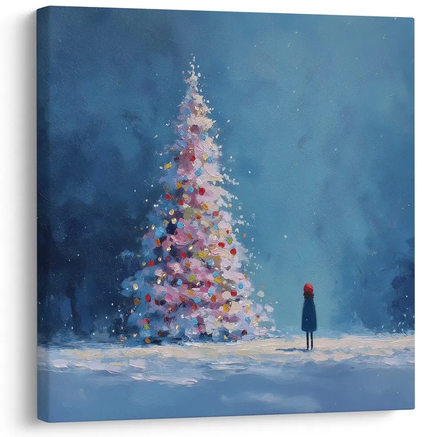 Obraz zimná rozprávka s vianočným stromčekom