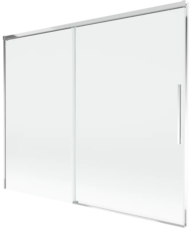 Mexen Rox, 2-krídlová posuvná vaňová zástena 190 x 150 cm, 8mm číre sklo, chrómový profil, 8C9-190-001-01-00