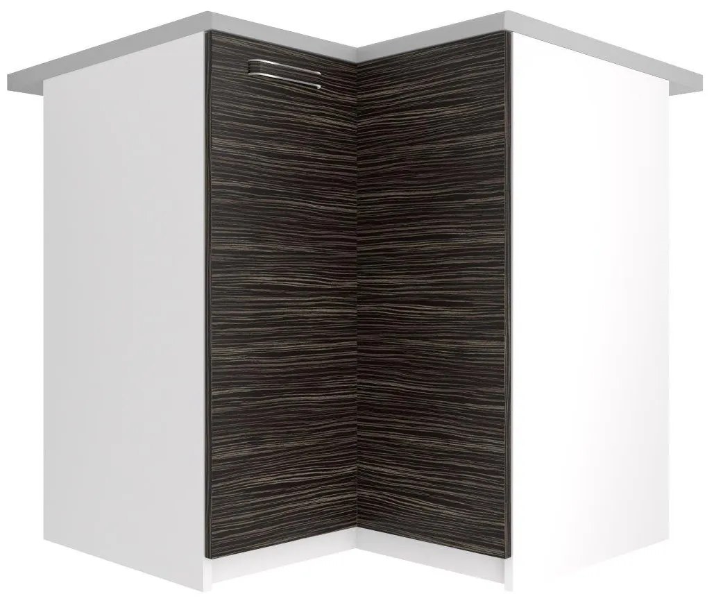 Kuchynská skrinka Belini spodná rohová 90 cm eben kráľovský s pracovnou doskou TOR SNP90/2/WT/HK/0/F