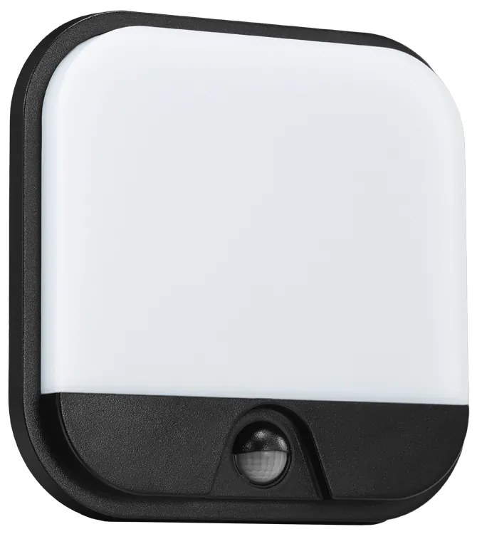 TOP LIGHT Svetlo nástenné-stropné Bari H PIR, Čierna