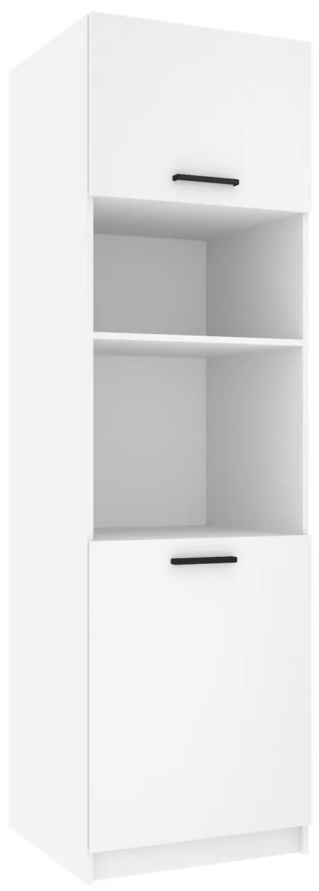 Vysoká kuchynská skrinka Belini pre vstavanú rúru 60 cm biely mat TOR SSP60/1/WT/WT/0/B1
