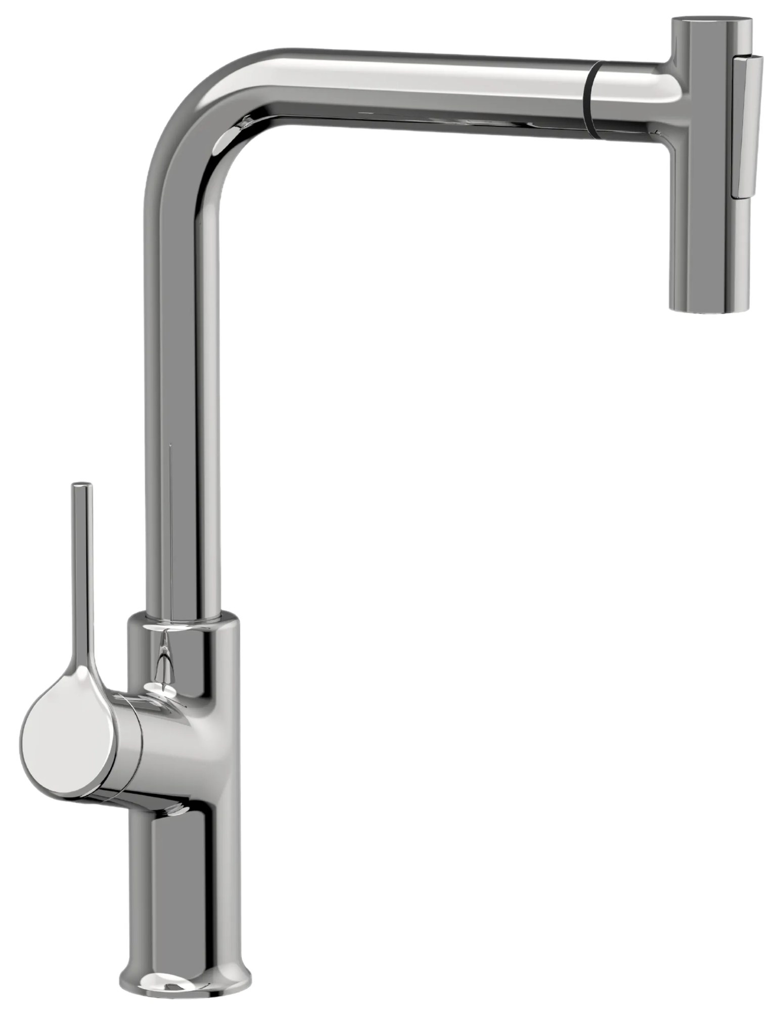 Invena Farsala, vysoká drezová batéria s 2-funkčnou výsuvnou výlevkou h-369, chrómová, INV-BZ-40-L01-S