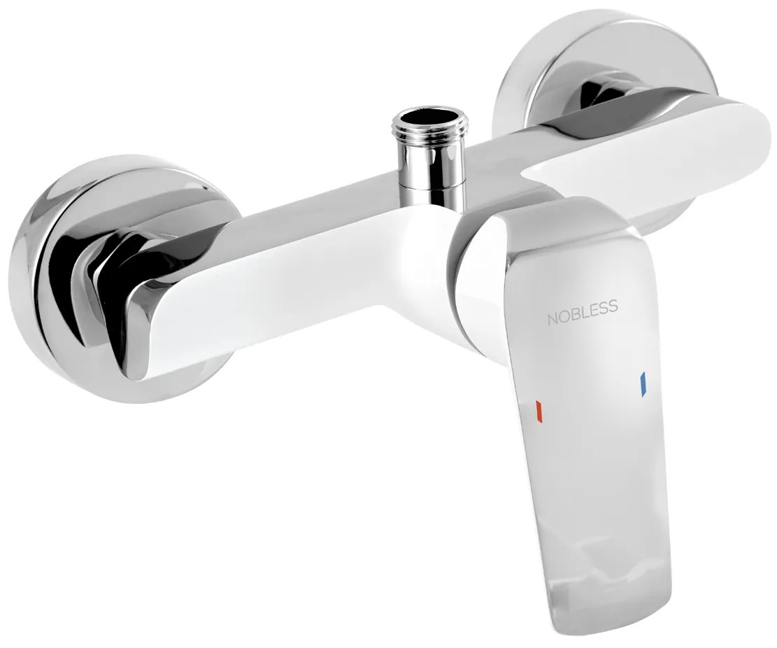 Novaservis Nobless Tina, sprchová nástenná batéria bez príslušenstva, biela, 38062/1,1