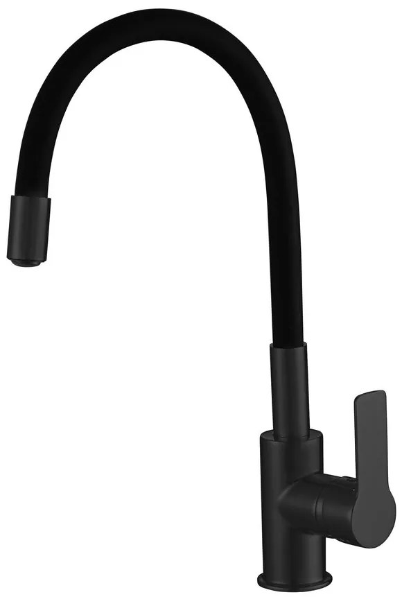 Aqualine Aqualine, LORE stojanková drezová batéria, flexibilné ramienko, čierna mat, 1106-70B