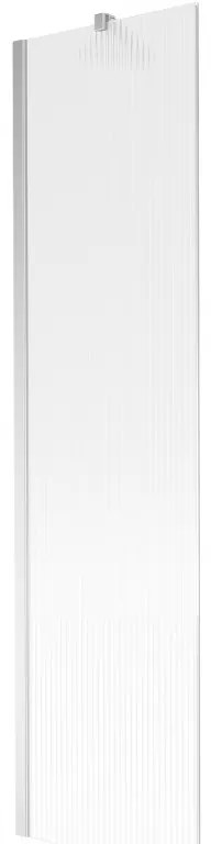 Mexen Next, vaňová zástena 1-krídlová 50 x 150 cm, fixné krídlo, 6 mm sklo s pruhmi, chrómový profil, 895-050-000-00-09-01