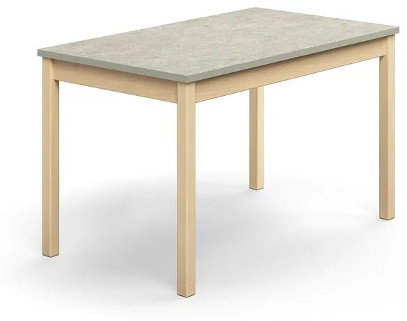 Stôl DECIBEL, 1200x700x720 mm, linoleum - svetlošedá, breza