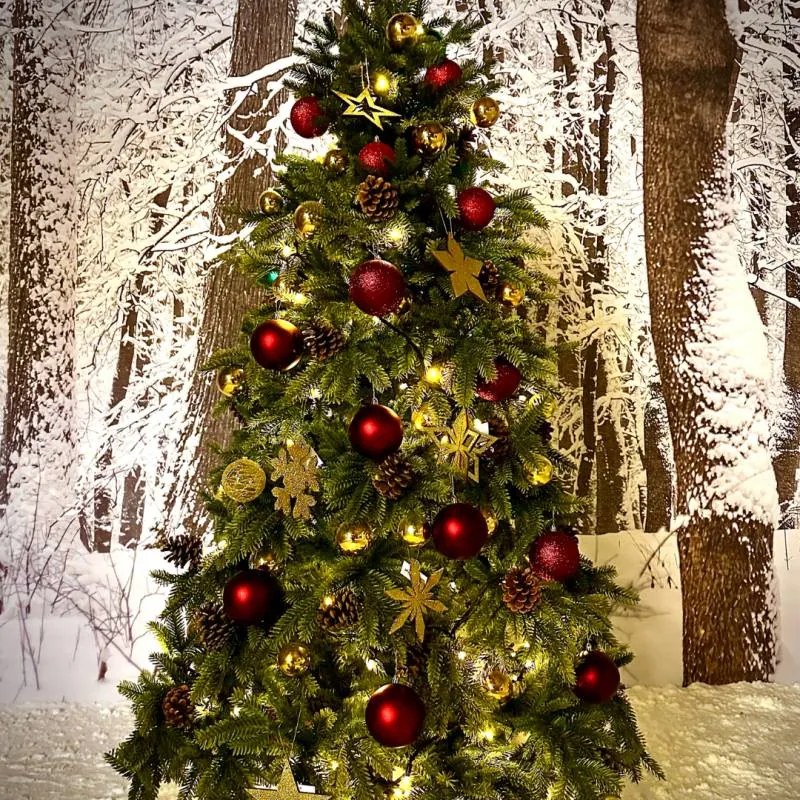 DECOLED Vianočné ozdoby - sada plastových guliek 24 ks, d.6 cm, bordová, 12x matná, 12x lesklá