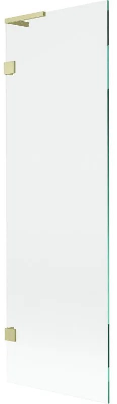 Mexen, Mexen Lunar L 1-krídlová vaňová zástena 60 x 150 cm, transparentná, brúsené zlato - 897L-060-000-55-00