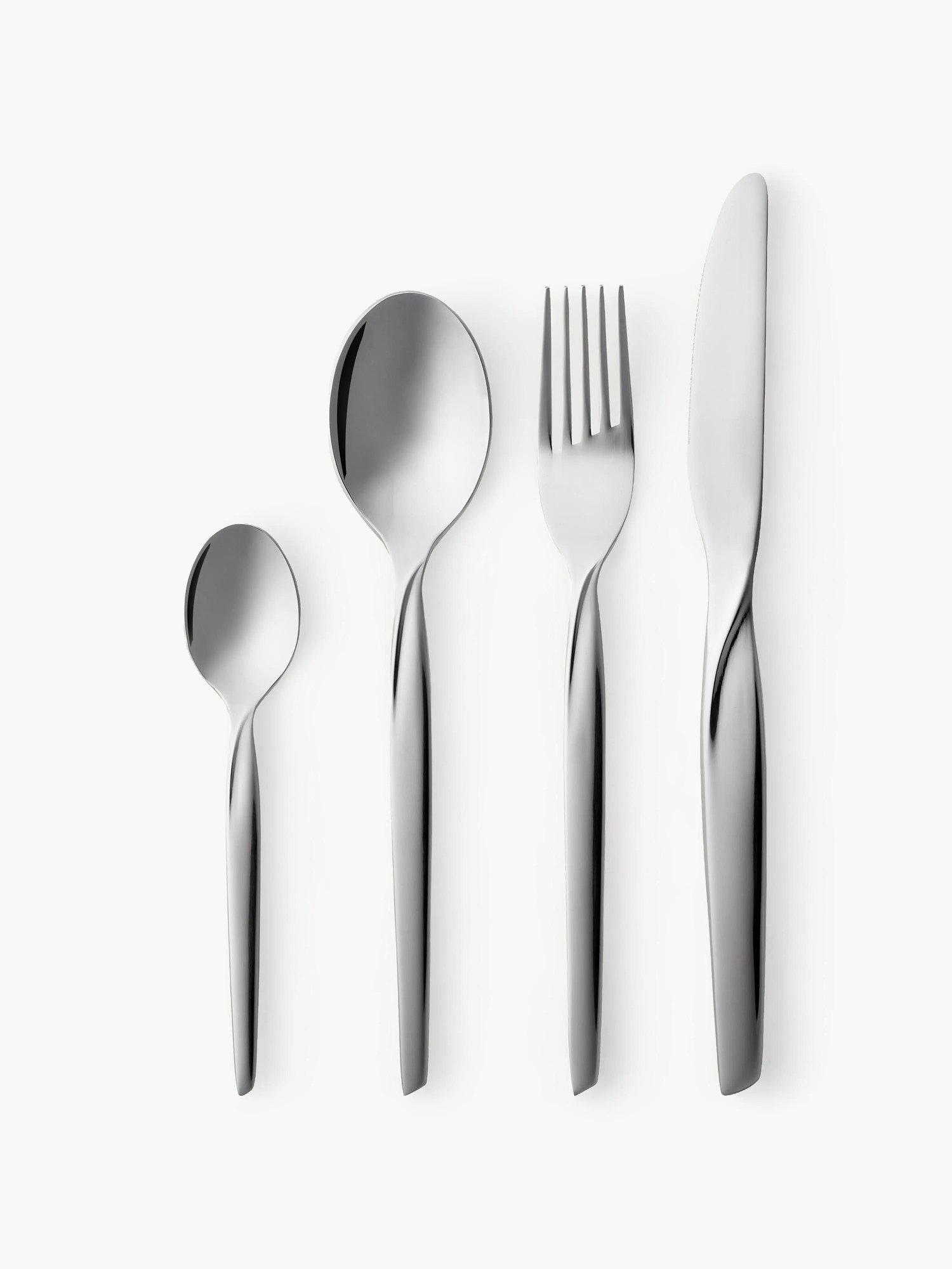 Vysokoleštená súprava príborov Twist, 4 osoby, 16 ks