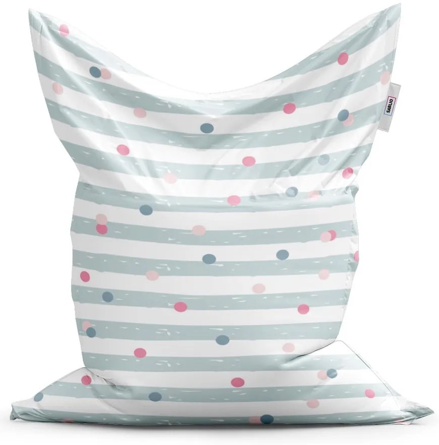 Sedací vak Classic bodky a pruhy - detský, farebná