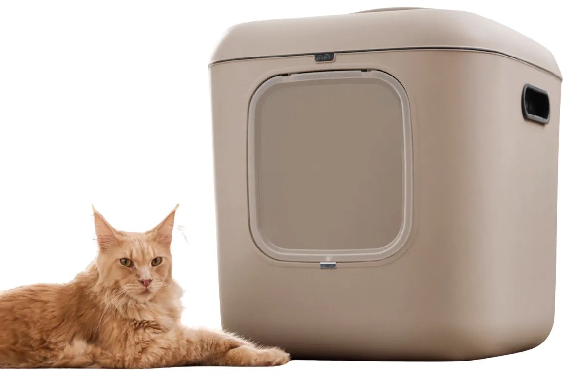 Mačacia toaleta, krytý záchod pre mačky CAT XXL - béžová