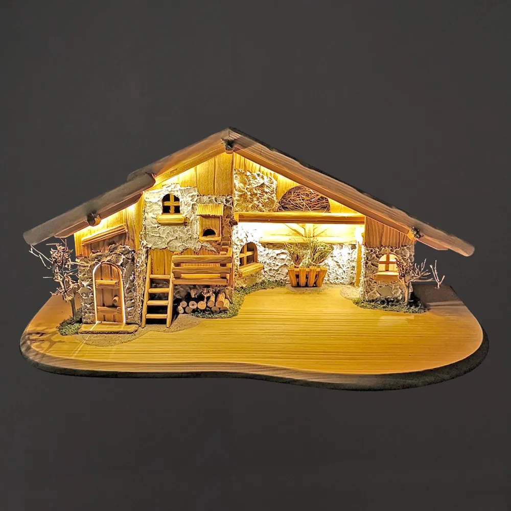 AMADEA Drevený betlehem BEZ FIGURÍK 65 cm