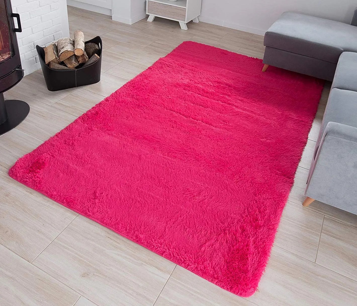 Plyšový koberec TOP - TMAVO RUŽOVÝ