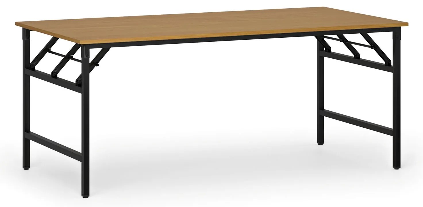 Konferenčný stôl FAST READY, 180x90 cm, čierna podnož, buk
