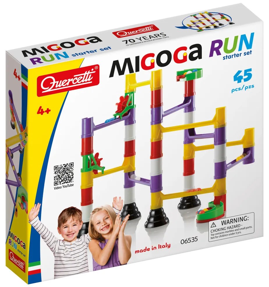 Migoga Marble Run - guľôčková dráha - štartovacia súprava - 45 ks