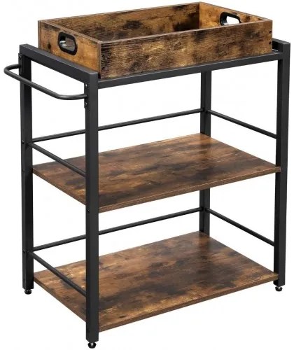 Servírovací stôl na kolieskach VASAGLE LRC72X