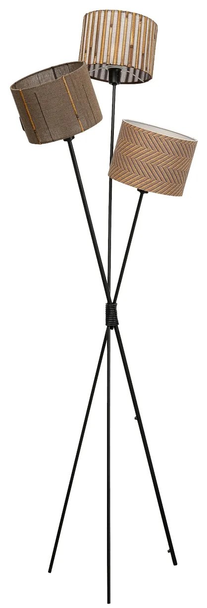 Cannes Trio stojacia lampa hnedá 145 cm