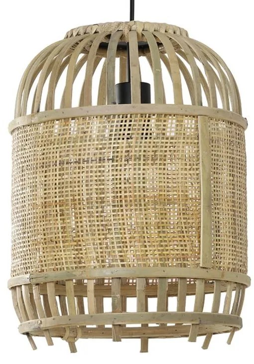 Prírodné bambusové svetlo Alifia s výpletom - Ø 28 * 38cm / E27