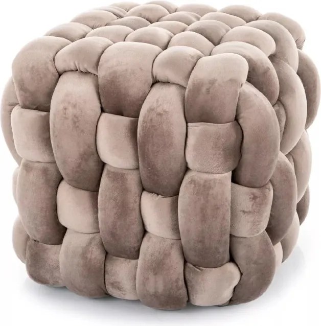 SI Faris Velvet taburetka tmavá béžová