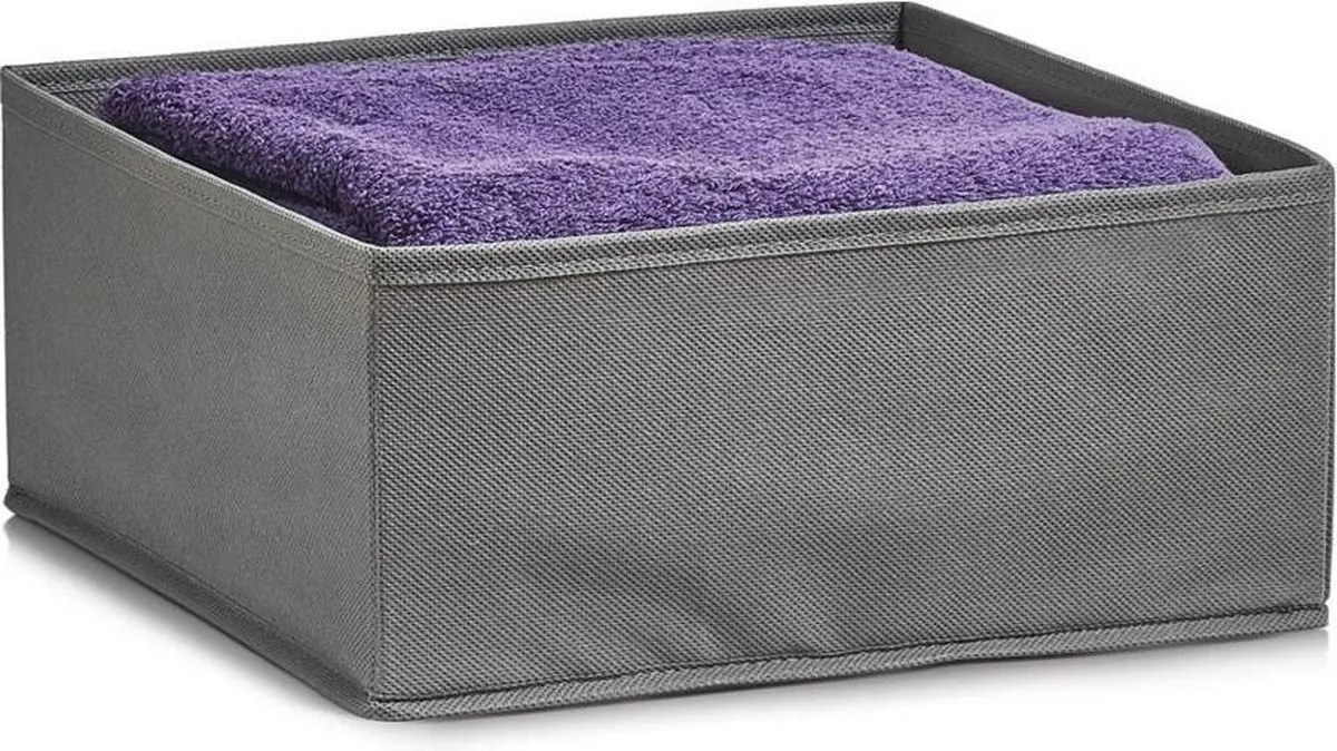 Organizér na oblečenie a spodnú bielizeň, 28x28x13 cm, sivý NON-W