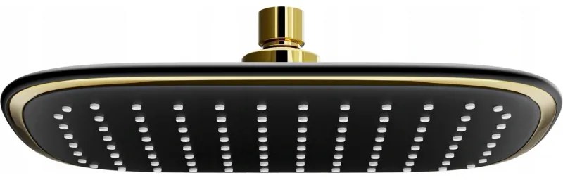 Mexen príslušenstvo, sprchová hlavica 25x19 cm D-49, čierna-zlatá, 79749-75