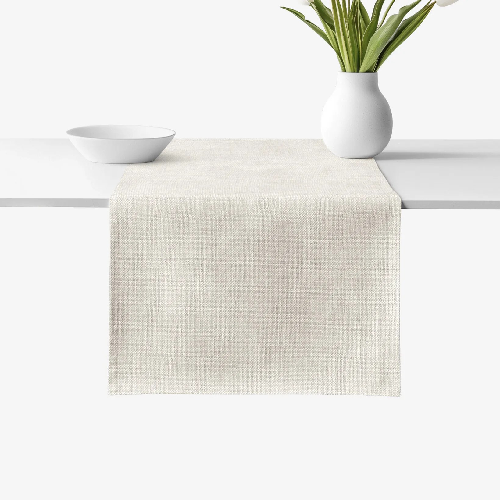 Goldea behúň na stôl malaga - režný 20x120 cm Goldea behúň na stôl malaga - režný 20x120 cm