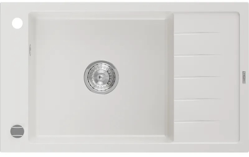 Mexen Elias - drez granitový 79,5x48,0cm, 1-komorový, biela, 6511791005-20