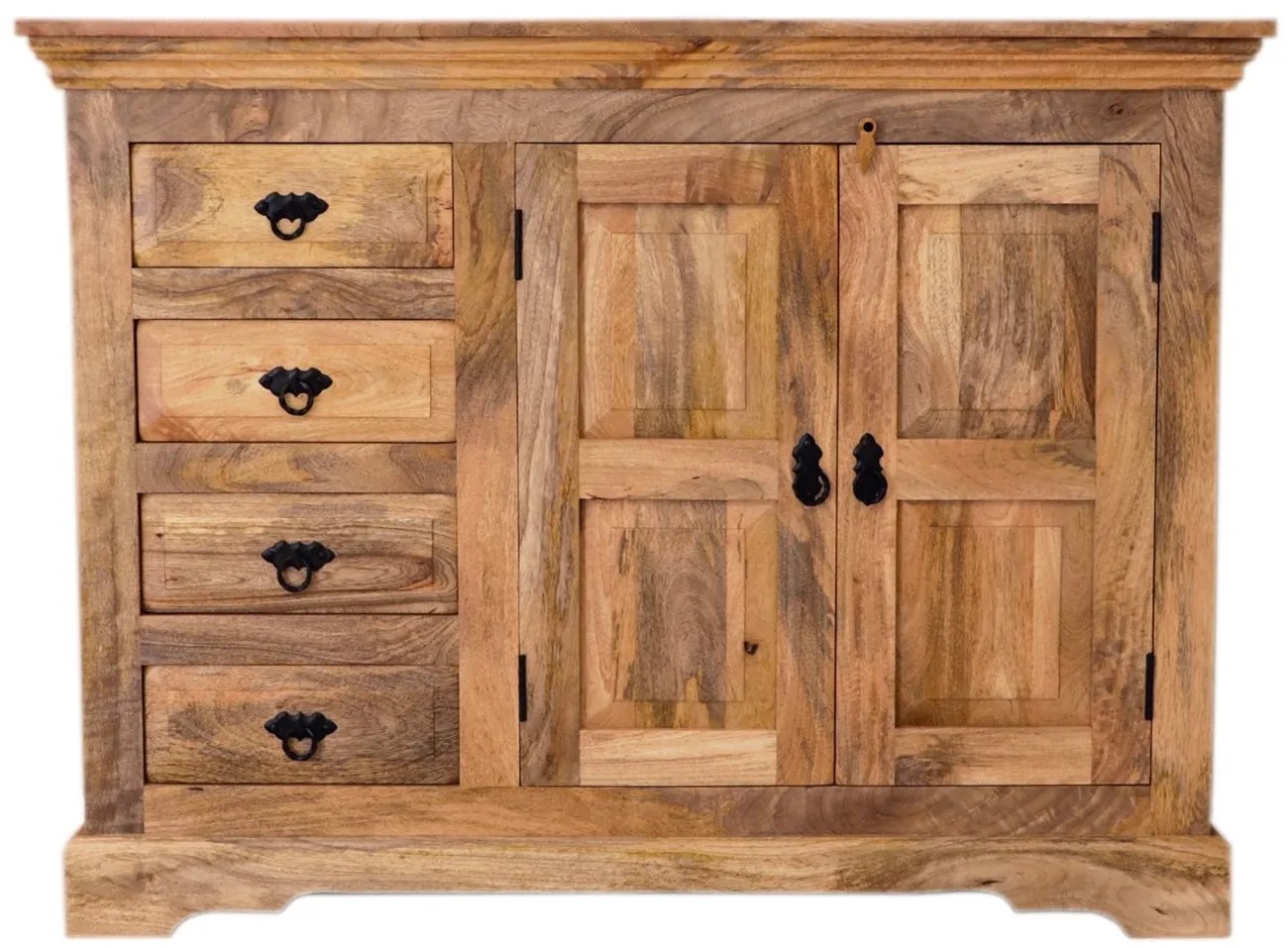 furniture-nabytek.cz - Rustikálna komoda z masívu mango 120x90x45