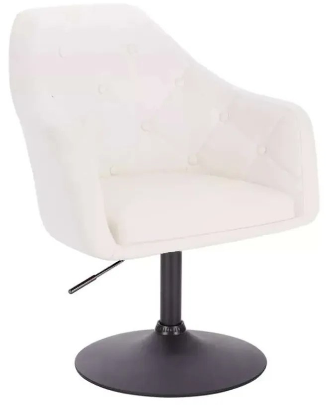 LuxuryForm DESIGN Kreslo ANDORA na čiernom tanieri - biele